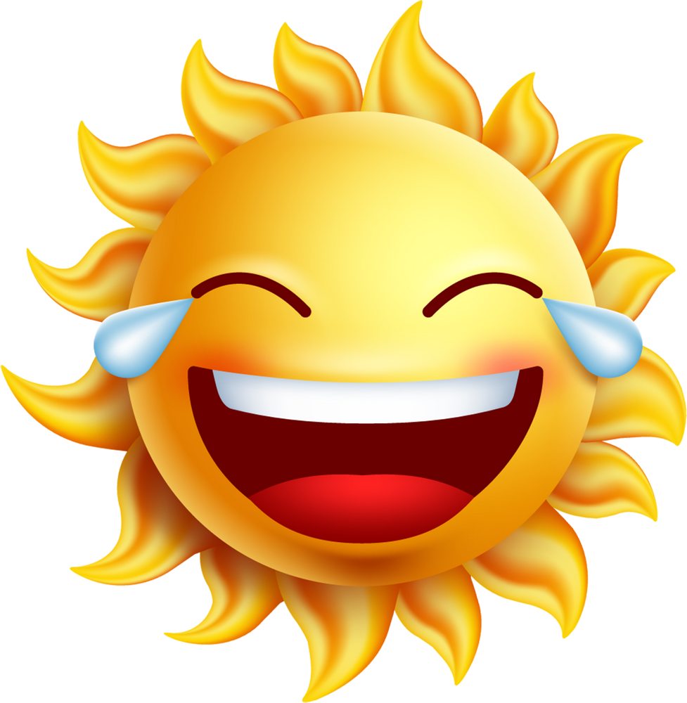 Sunbeam Clipart Cute Baby Sunshine - Sun Emoji Png (977x1000), Png Download