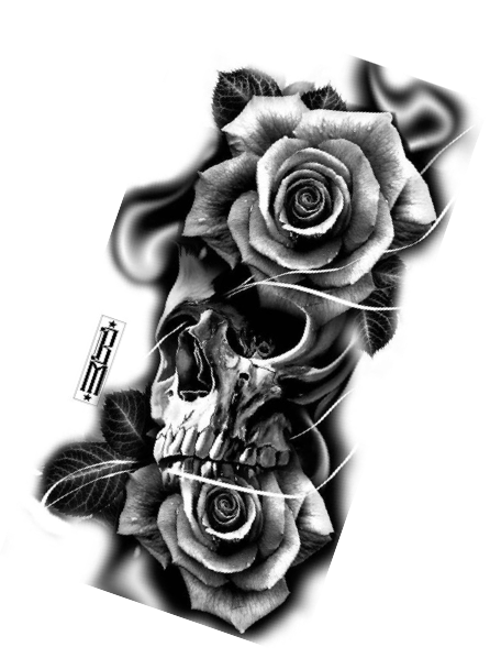White Tattoos, Leg Tattoos, Tribal Tattoos, Skull Tattoos, - Diseños De Tatuajes Png (446x598), Png Download