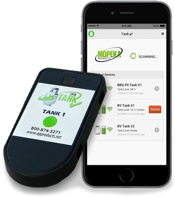 Propane Tank Level Sensor For Use With Smart Phone - Propane Gas Tank Digital Gauge (607x700), Png Download