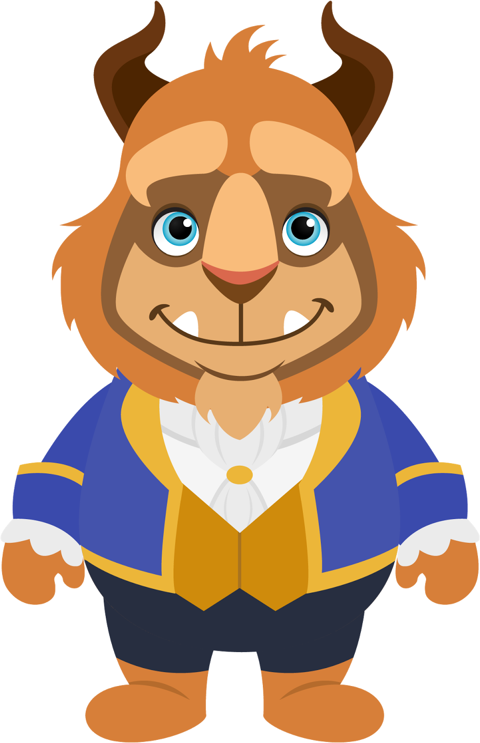 Kit De Personalizados Tema "a Bela E A Fera" Para Imprimir - Beauty And The Beast Cute Clipart (1600x1571), Png Download