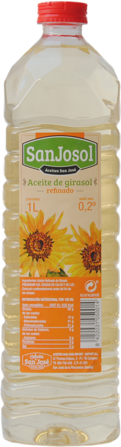 Aceite De Girasol - Plastic Bottle (1230x1909), Png Download