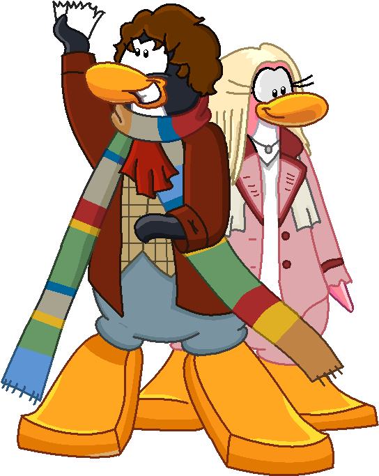 Tom Baker - Club Penguin Doctor (554x695), Png Download