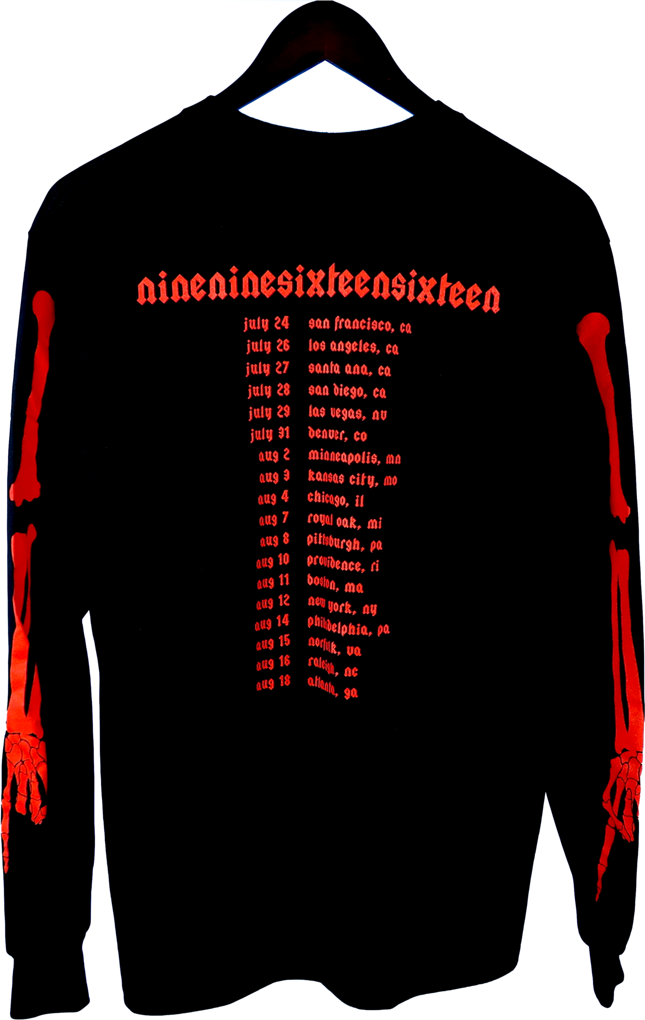 Playboi Carti Die Lit Tour Skeleton Long Sleeve - Die Lit (1335x2048), Png Download