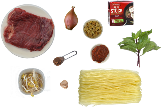 Aromatic Vietnamese Beef Pho Ingredients - Pho (570x380), Png Download