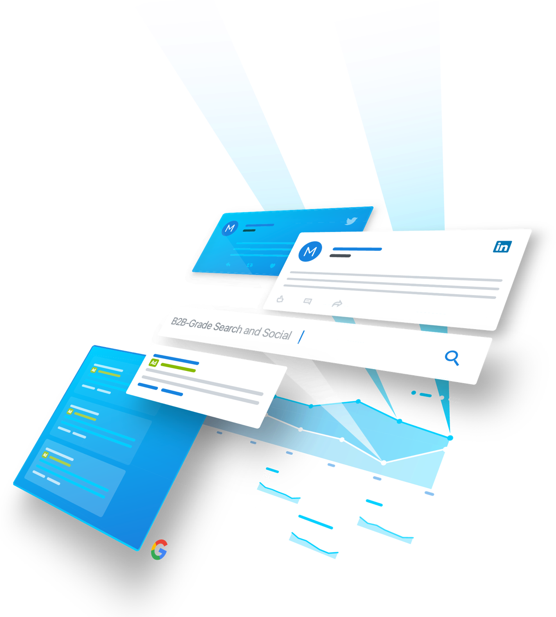 Search And Social Marketing For B2b - Graphic Design (1168x1268), Png Download