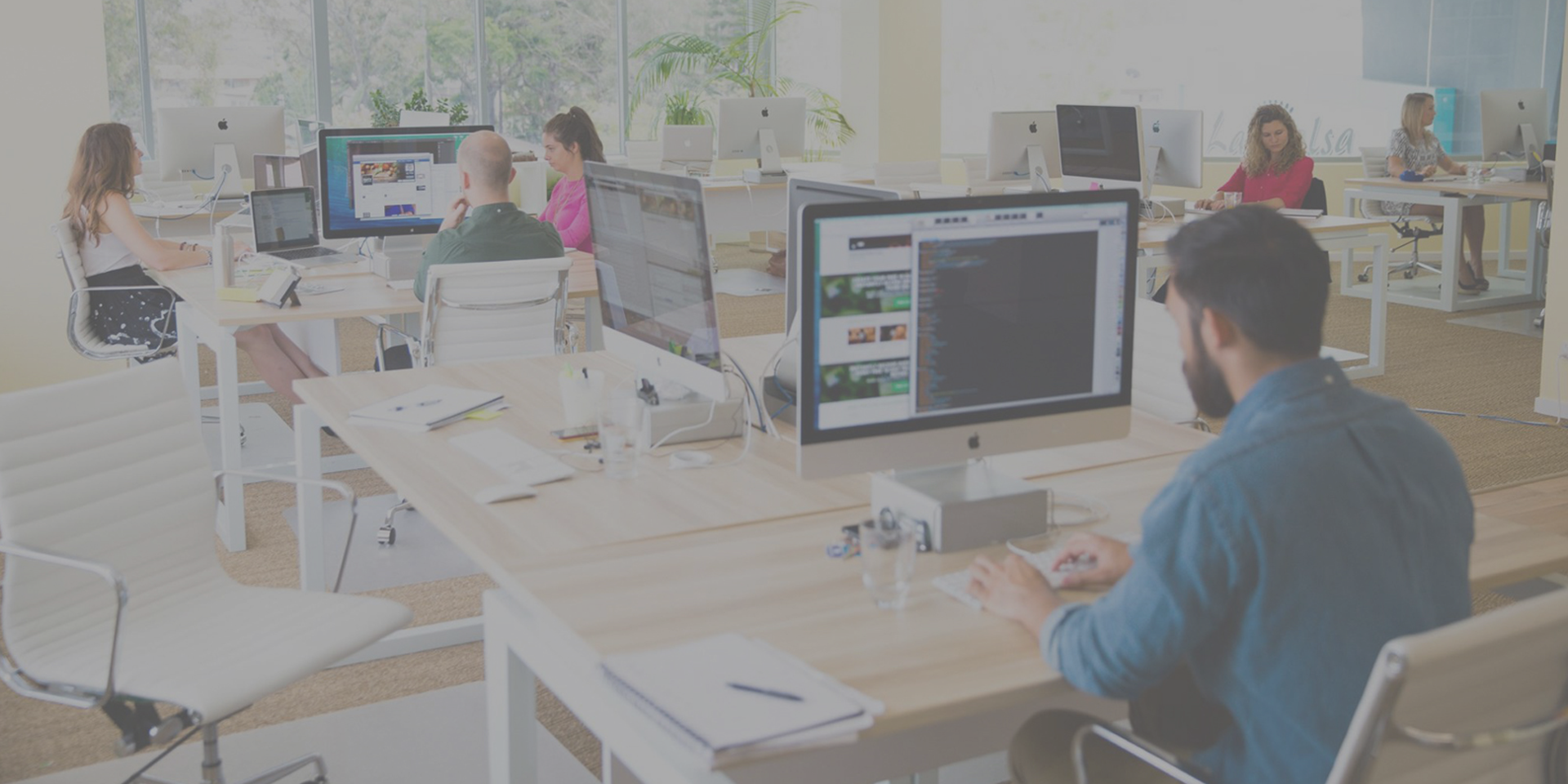 Bg-oferta - Web Development Office (1920x960), Png Download