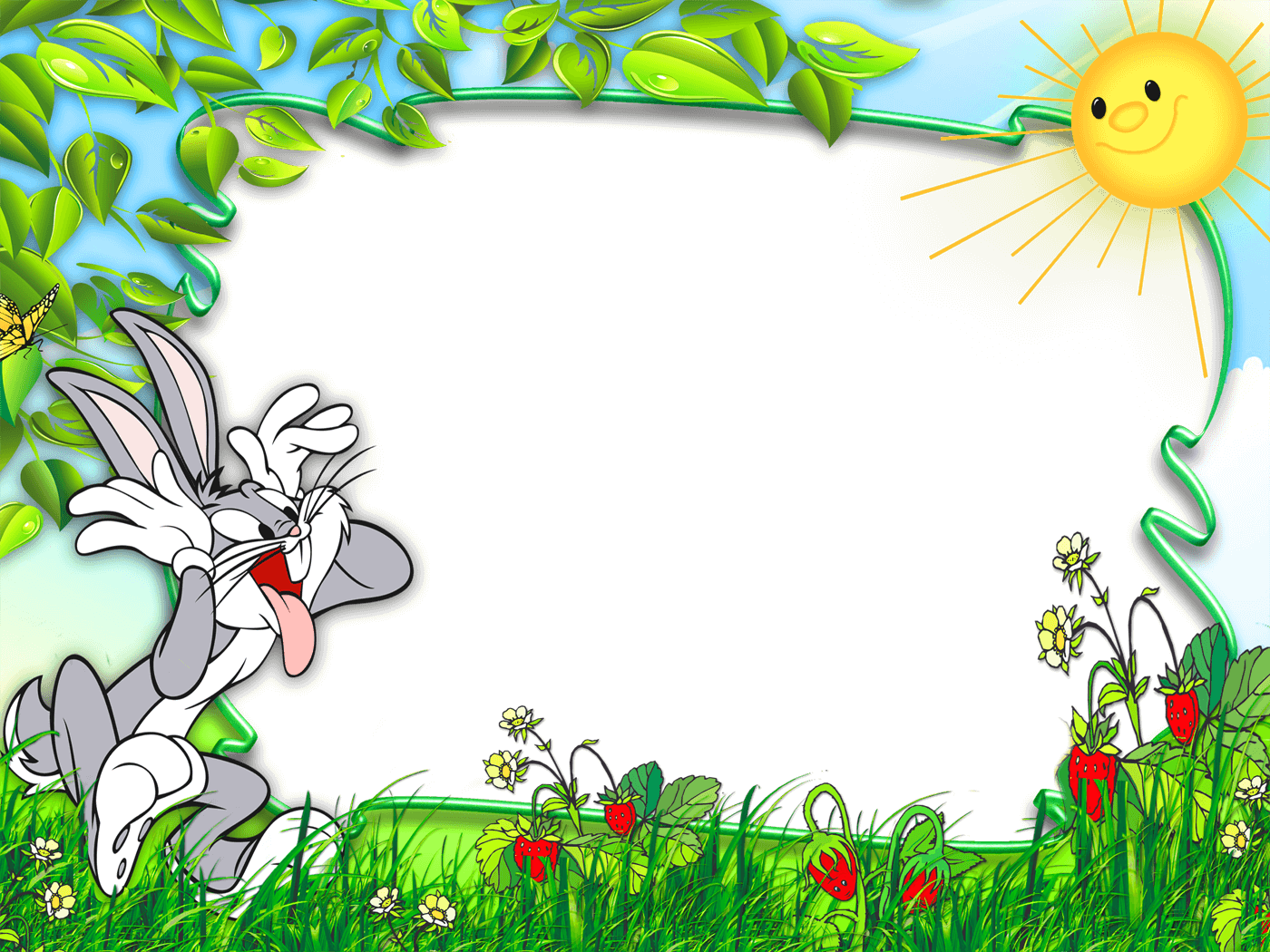Moldura De Foto Bunny - Frames And Borders For Boys (1400x1050), Png Download