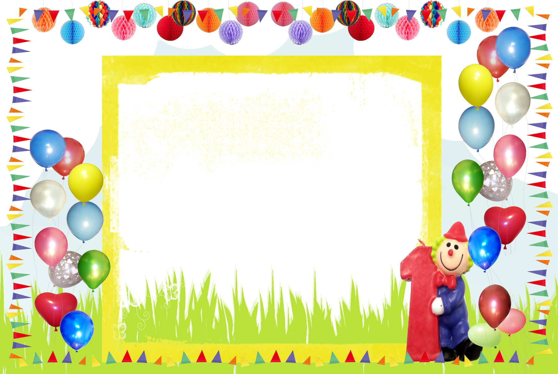 18 Molduras Para Convites E Fotos De Festas De Aniversário - Brinquedos Para Festa Aluguel (1795x1205), Png Download