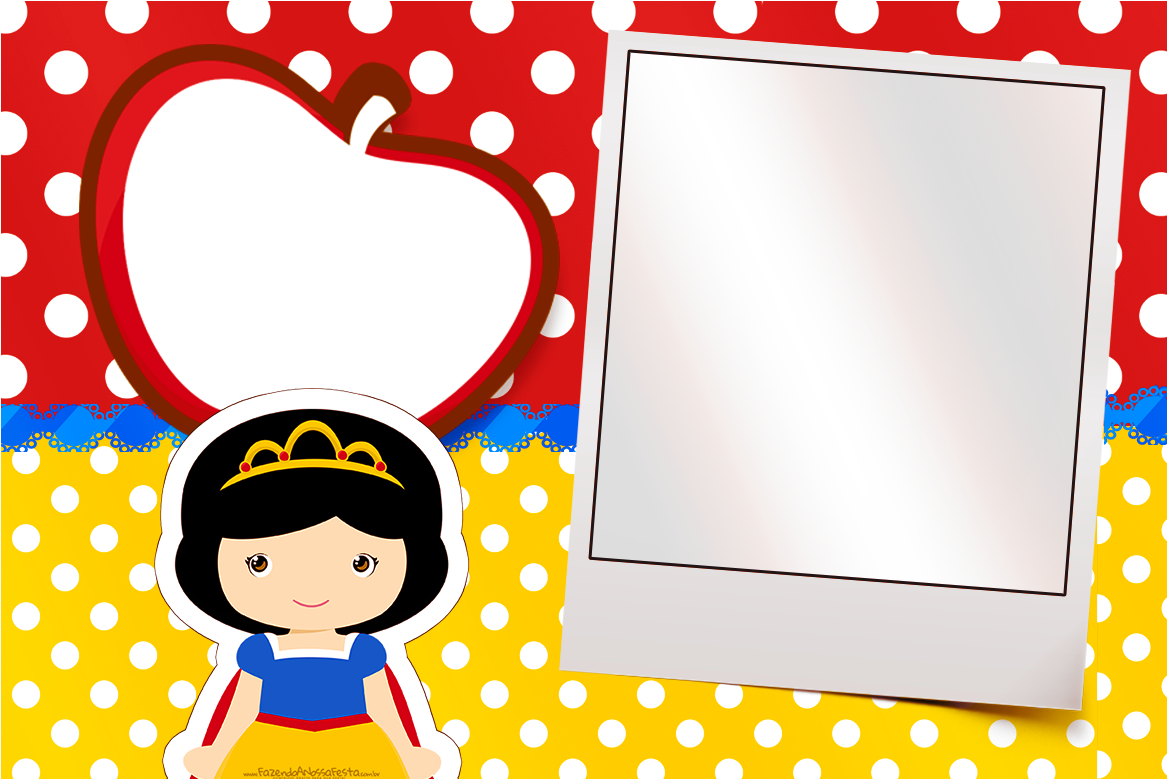 Convite Com Foto Branca De Neve Cute - Invitaciones De Blancanieves Para Editar (1168x780), Png Download
