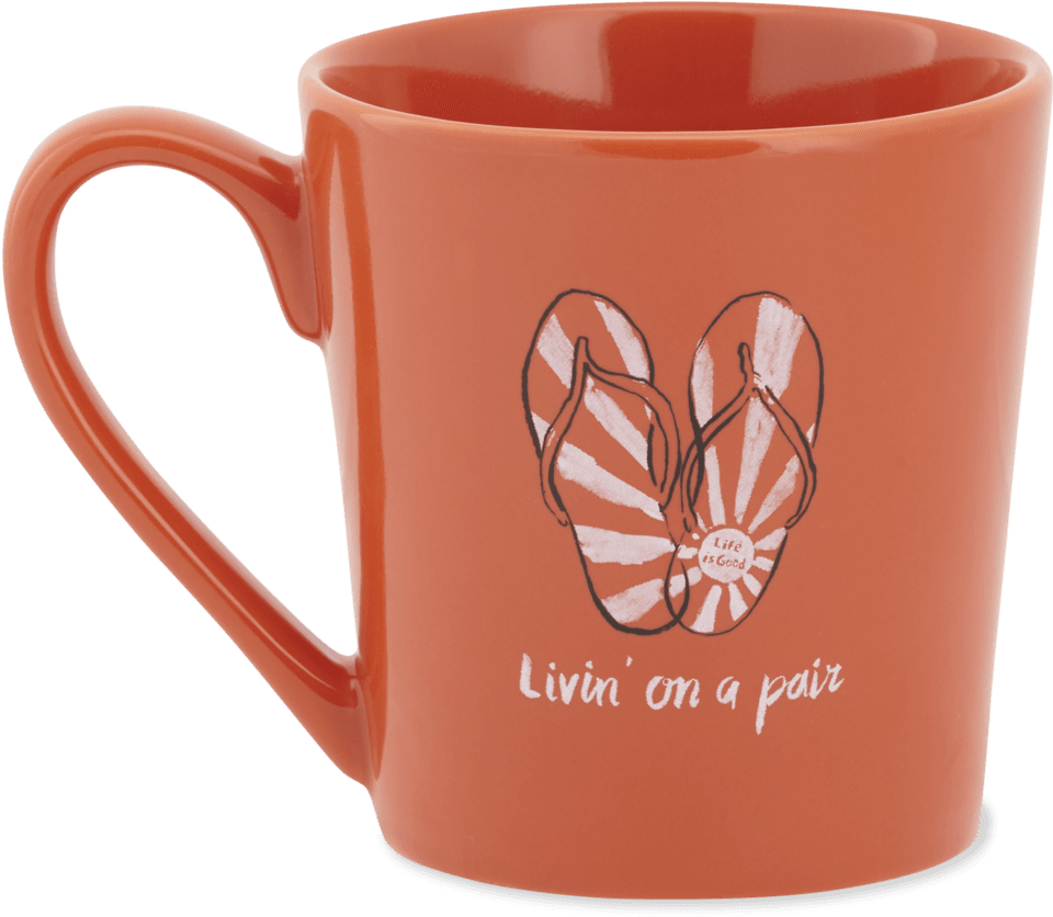 Flip Flops Sun Rays Everyday Mug - Life Is Good Flip Flops Sun Rays Everyday Mug (960x960), Png Download
