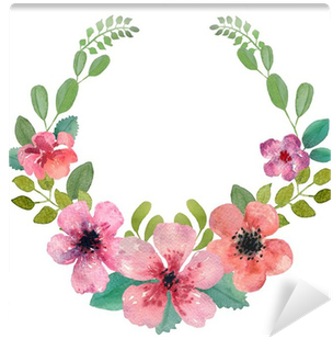 Mural De Parede Watercolor Coroa De Flores - Fourth Hundred And Nine Poems 1981 - 2002: (400x400), Png Download