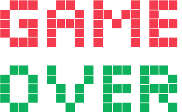 Report Abuse - Gameover Pixel (600x378), Png Download