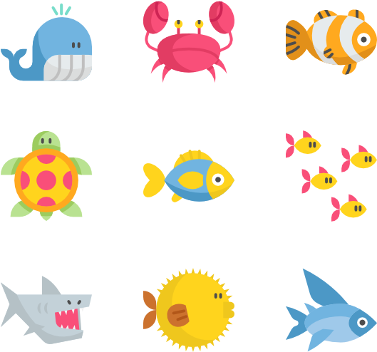 Clipart Black And White Free Under The Sea Clipart - Under The Sea Icons (600x564), Png Download