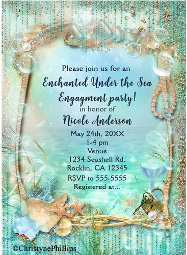 Elegant Under The Sea Party (500x500), Png Download
