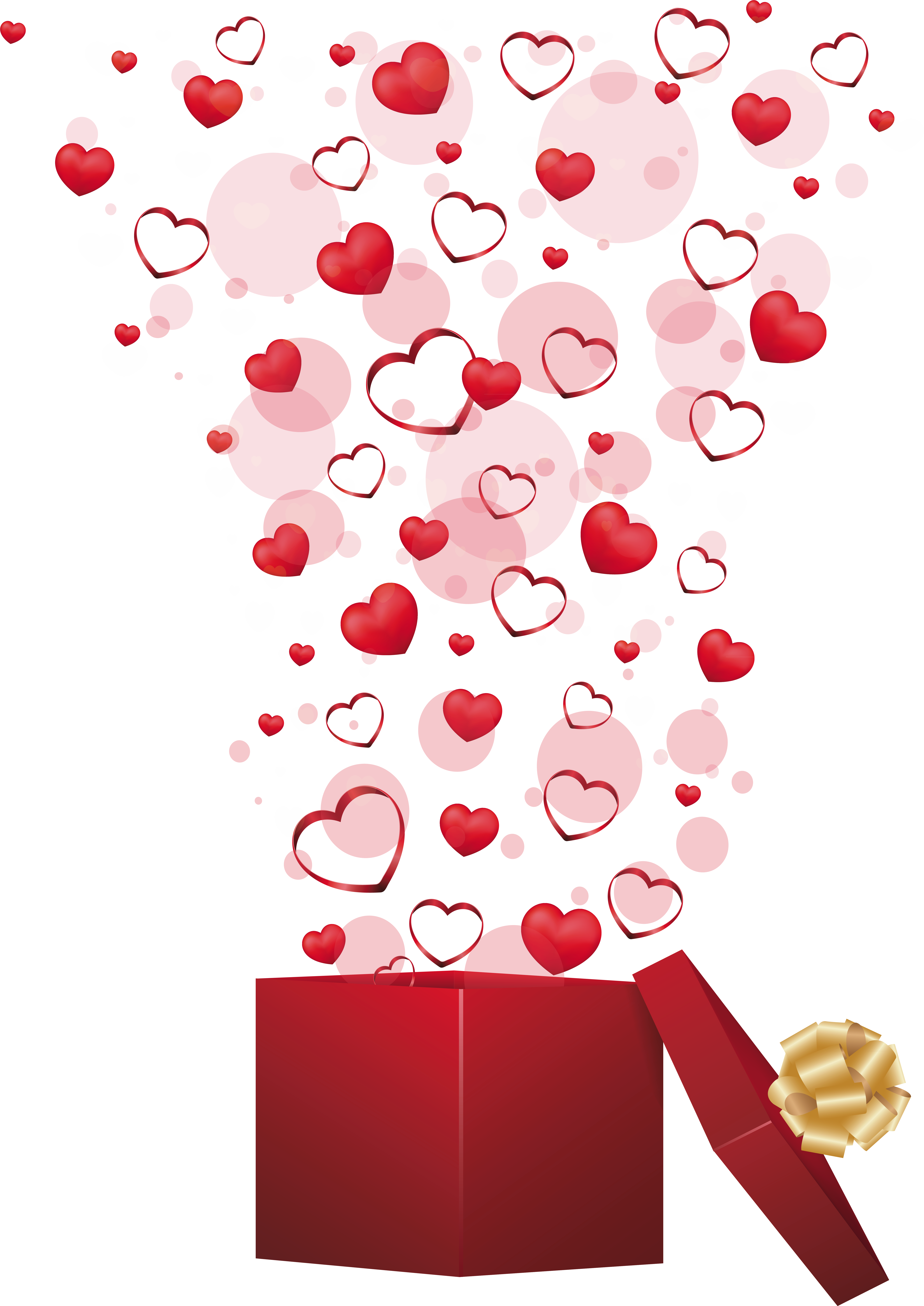 By Artist Unknown - Hearts Gift Png (435x600), Png Download