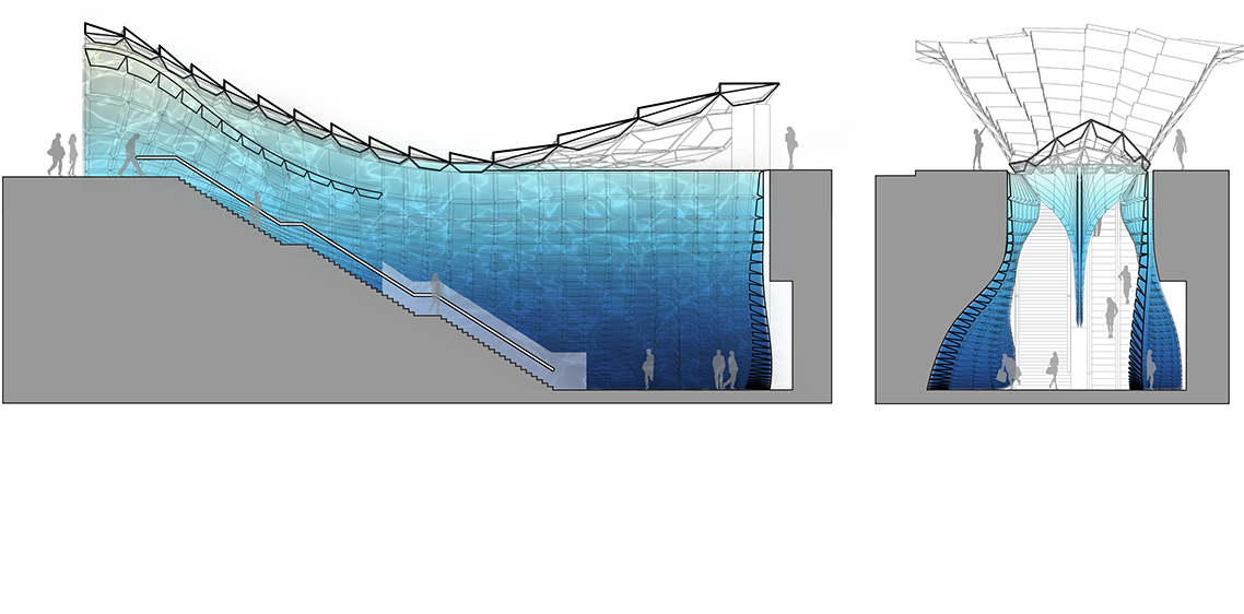 Aquarium Station Is A Subway Station On The Mbta Blue - Architecture Under The Sea (1200x776), Png Download
