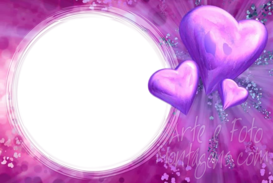 Coracoes Lilas 3d - Purple (898x602), Png Download