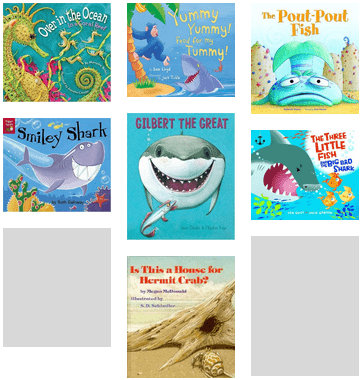 Three Little Fish And The Big Bad Shark (436x425), Png Download