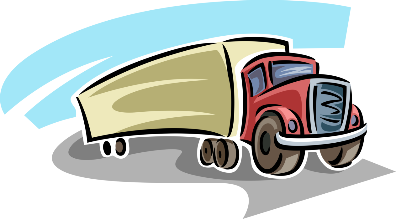 Vector Illustration Of Commercial Shipping And Delivery - Vector Graphics (1263x700), Png Download