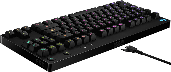 It Comes With Logitech's Exclusive Romer-g Mechanical - Logitech G Pro Mechanical Gaming Keyboard (730x397), Png Download