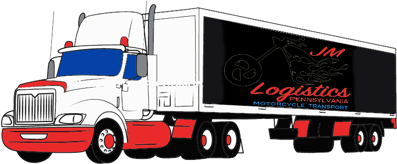 Motorcycle Shipping - Trailer Truck (800x442), Png Download