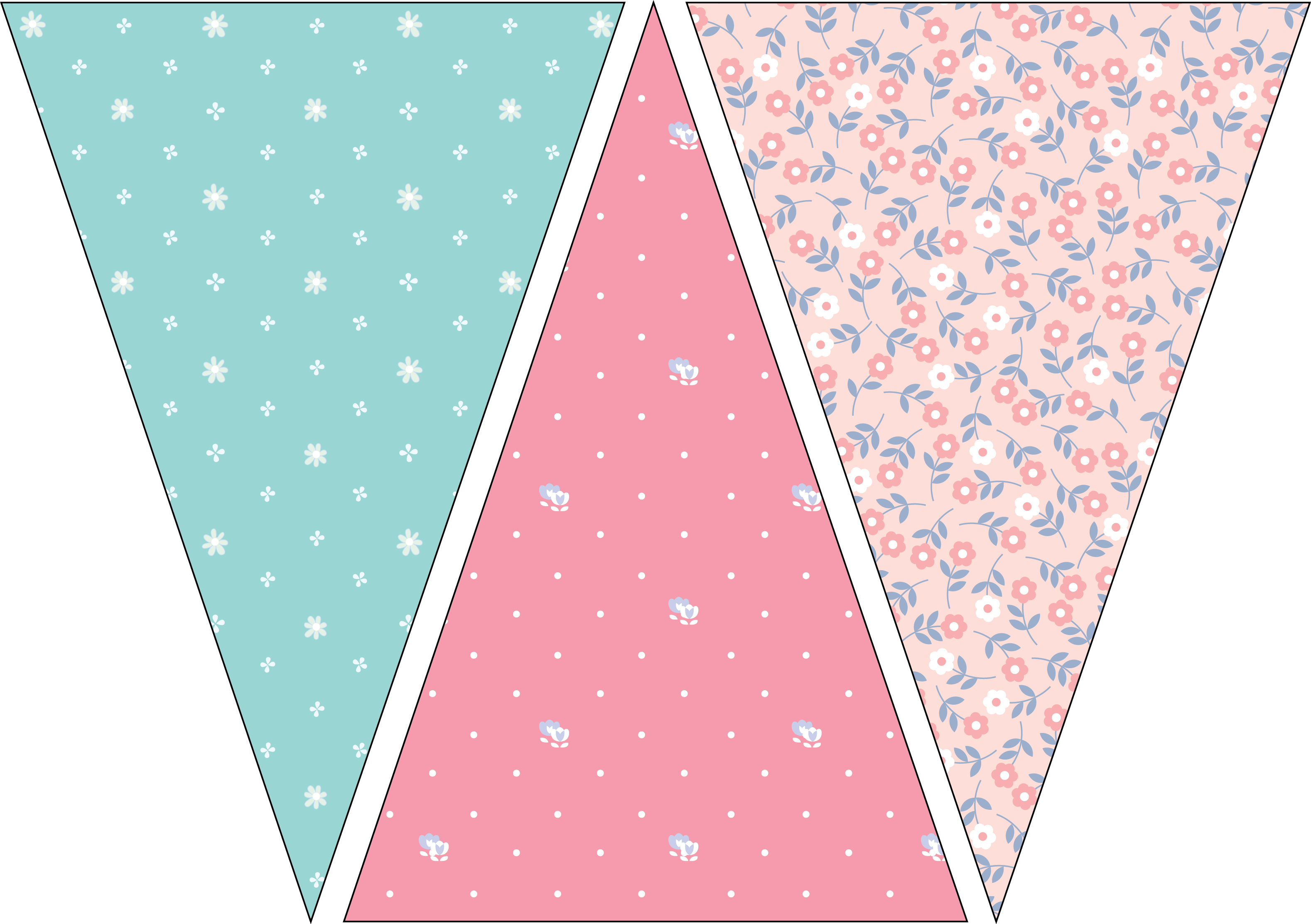 Bunting Pancarta De Cumpleaños, Banderines De Cumpleaños, - Printable Pastel Bunting (3156x2225), Png Download