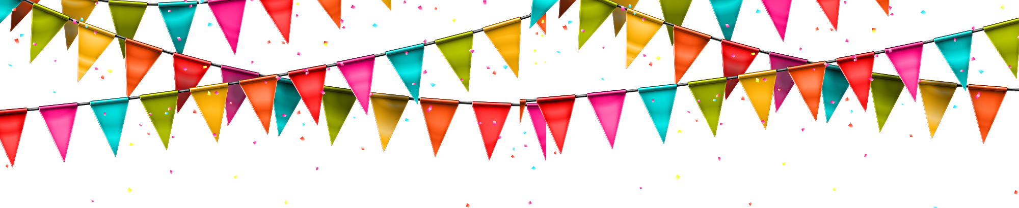 Banderines Feria Png - Feliz Cumpleaños Hermana Gemela (2000x410), Png Download