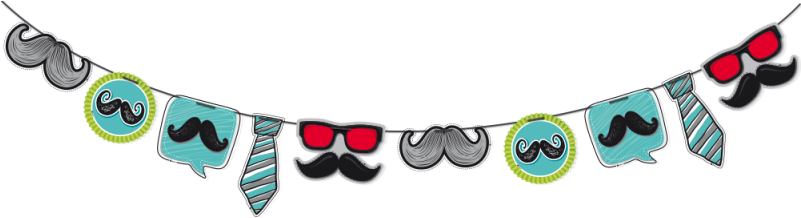 Banderin Para Fiesta Mostacho - Happiness (800x800), Png Download