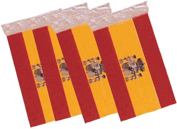 Banderas De España Para Adornar Calles Y Plazas - Banderines De España (640x437), Png Download