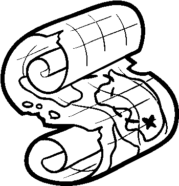 Dibujo De Pergamino Pirata Para Colorear - Pergamino Para Dibujar Png (600x470), Png Download