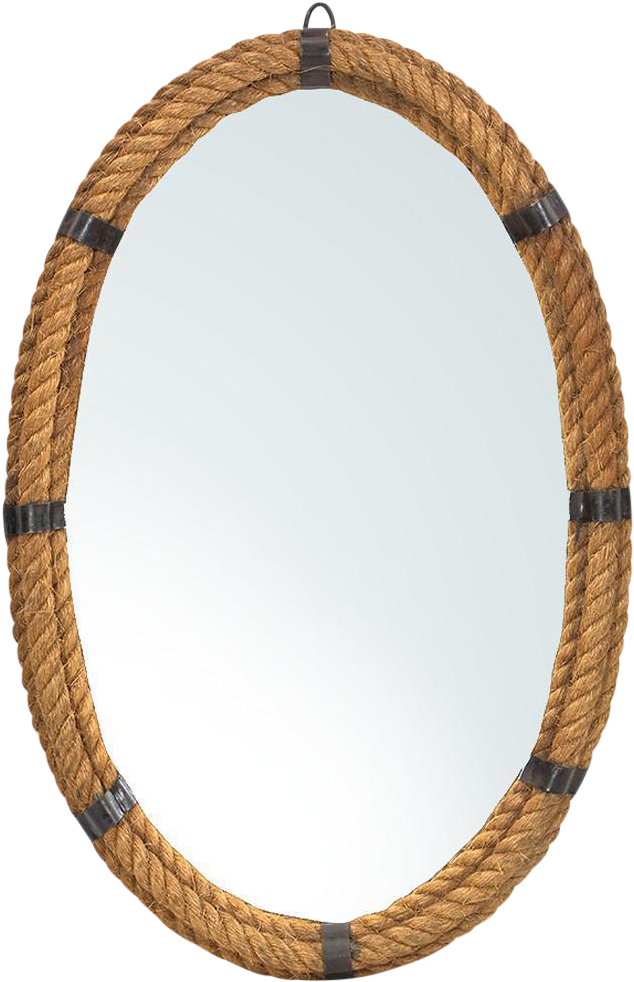 Nautical Oval Rope Mirror On Chairish - Dovetail Al266 Dudley Mirror (1200x1200), Png Download