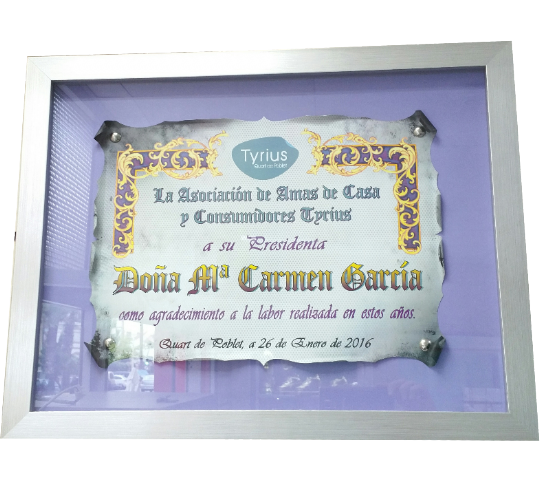 Cuadros Y Pergaminos De Homenaje - Placa De Ceramica Reconocimiento (550x480), Png Download
