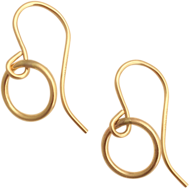 Small Gold Open Circle Earrings, A Box For My Treasure - Gold Open Circle Earrings (1024x1024), Png Download