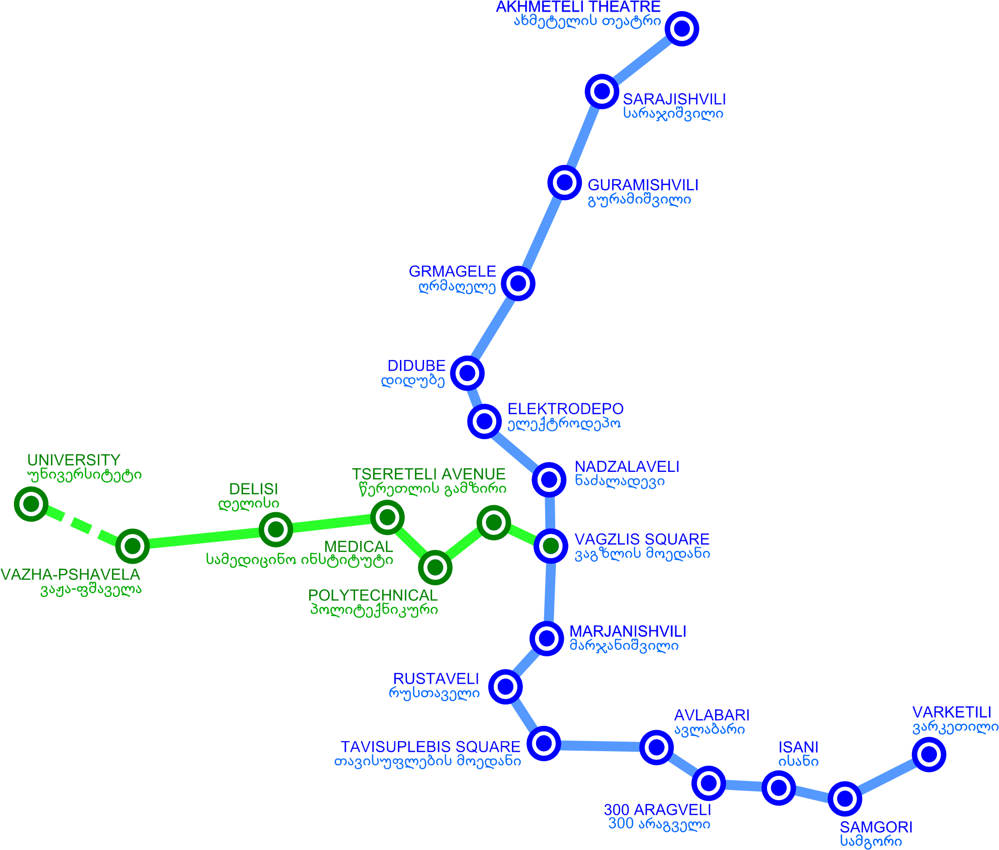 Metro Map Of Tbilisi Full Resolution - Tbilisi Metro Map Pdf (2000x1718), Png Download