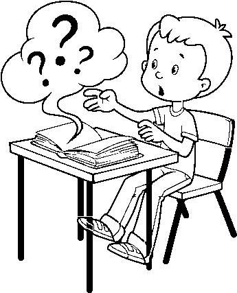 Dibujo De Preguntas De Colegio Para Colorear - Preguntar Dibujo (600x470), Png Download