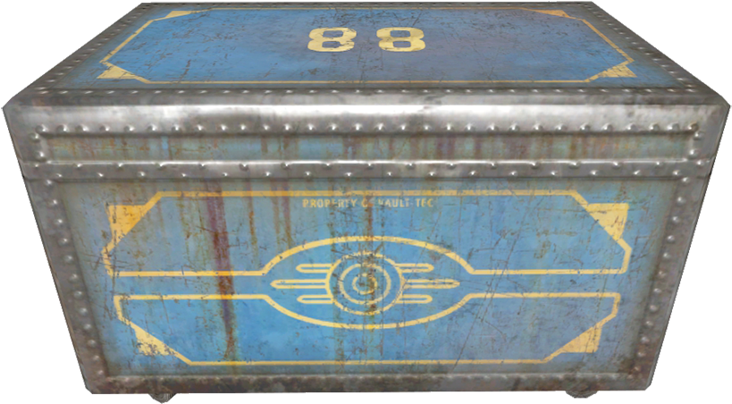Vault 88 Steamer Trunk Dirty - Vault 88 Steamer Trunk (900x565), Png Download