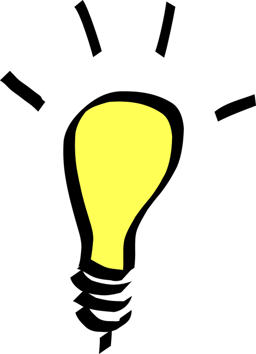Think Clipart Lightbulb - Light Bulb Clip Art Png (521x720), Png Download