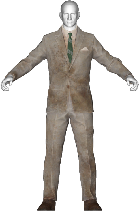 Dirty Tan Suit - Fallout 4 Striped Suit (1200x756), Png Download