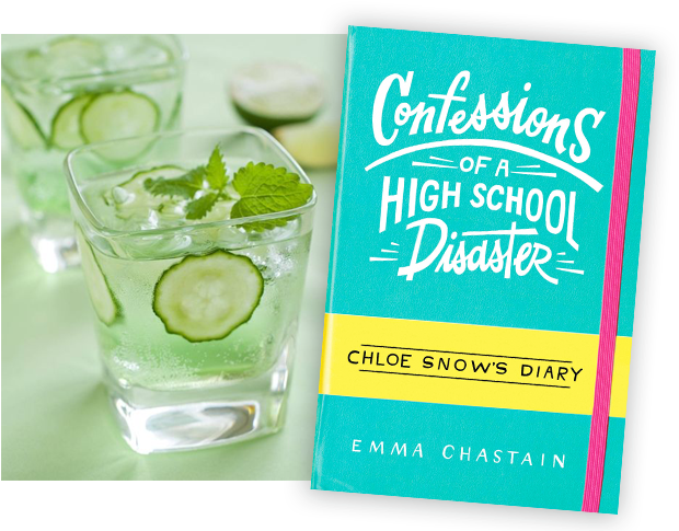 Coconut, Cucumber Lime, And Mint Cooler - Chloe Snow's Diary: Confessions Of A High School Disaster (818x500), Png Download