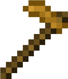 Bronze Hoe - Minecraft Hoe Coloring Pages (400x400), Png Download