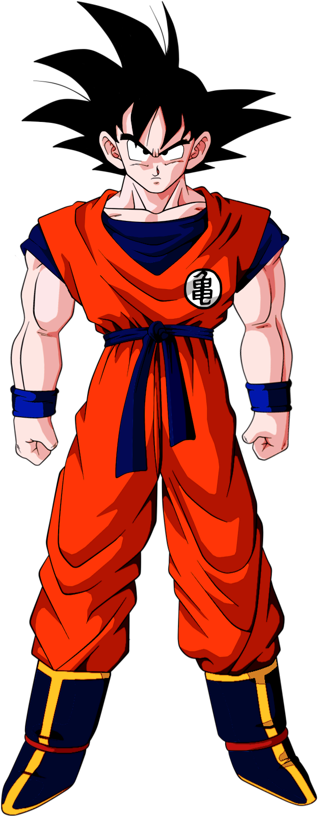 I Have 5 Pictures And I Want To Convert Each Image - Dragon Ball Z Goku Normal (900x1625), Png Download