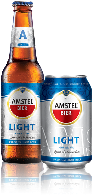 La Cerveza Europea Amstel Light - Amstel (368x658), Png Download