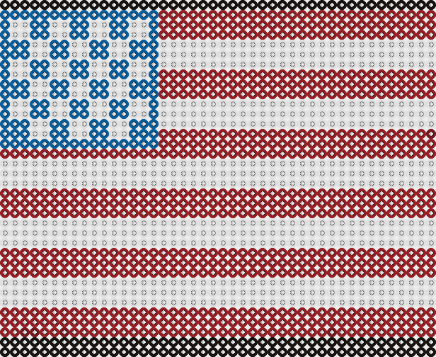 Plantilla Hama Bandera Usa Www - Pattern (616x504), Png Download