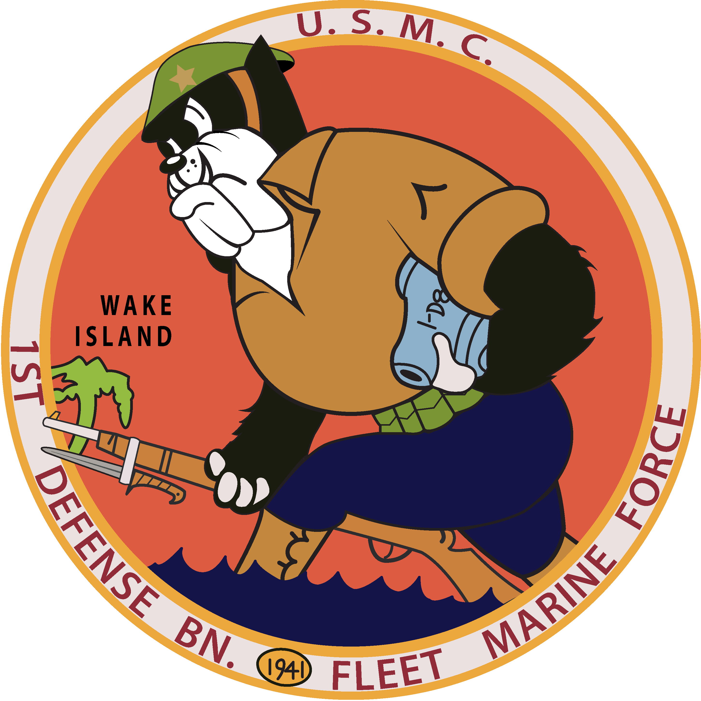 1st Defense Battalion - 1st Light Antiaircraft Missile Battalion (2897x2897), Png Download