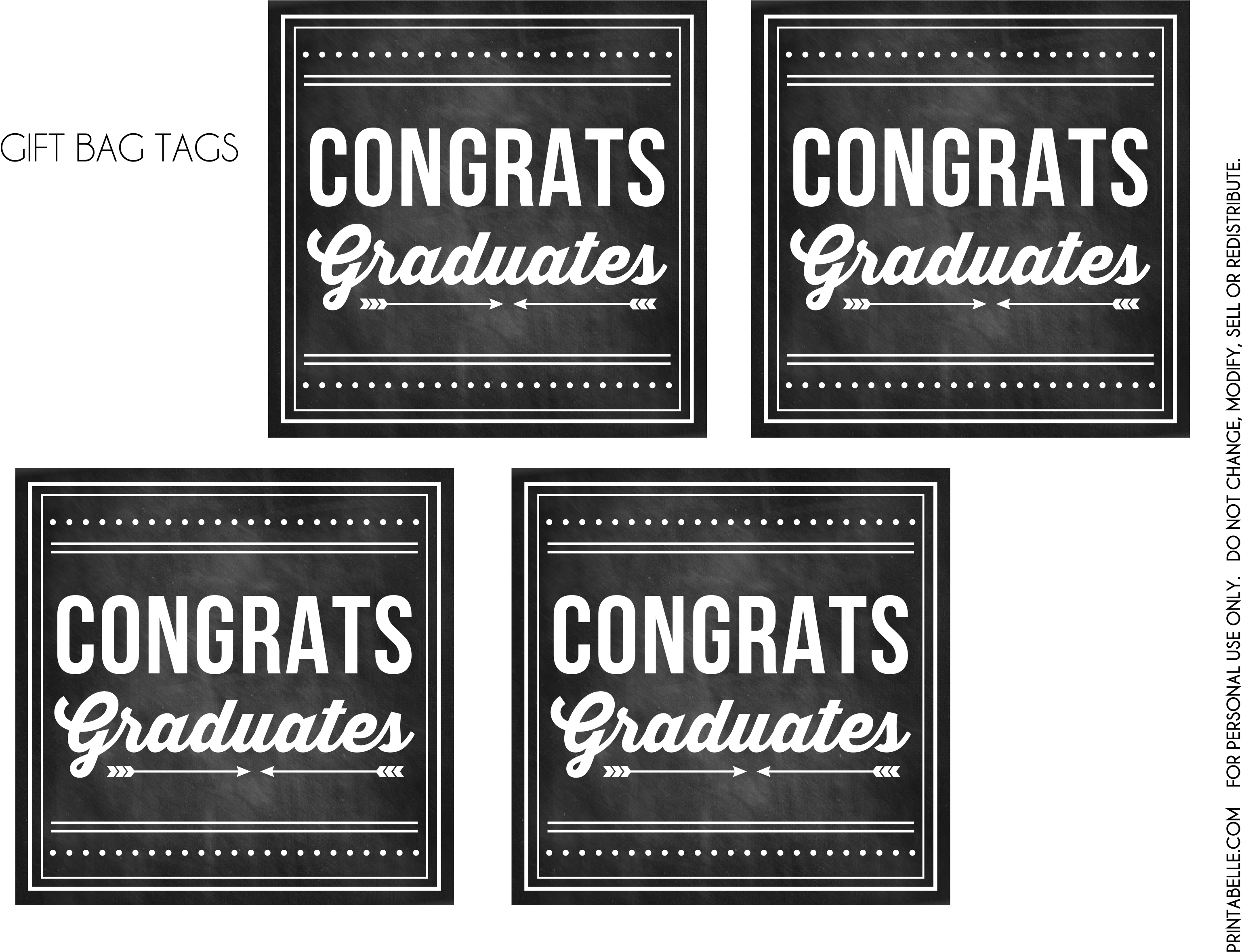 Free Graduation Chalkboard Party Printables From Printabelle - Birthday (3300x2550), Png Download