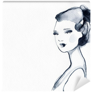 Woman Portrait - Poster: Ismagilova's Woman Portrait .abstract Watercolor, (400x400), Png Download