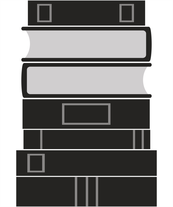 Libros Retro - Silueta De Libros En Png (594x712), Png Download