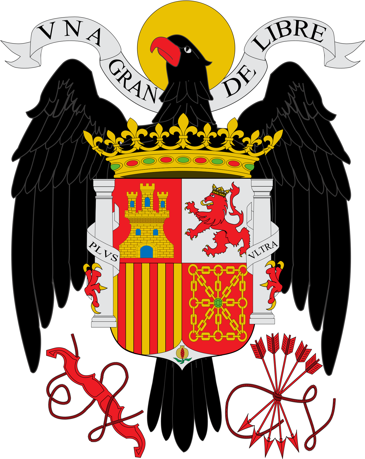 Aguila Franco Png - Escudo De España Franquista (2000x2074), Png Download