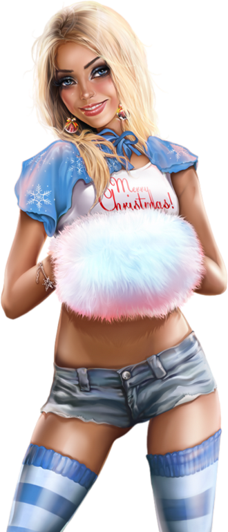 Sexy Girl Na Niebiesko - Girl (330x770), Png Download