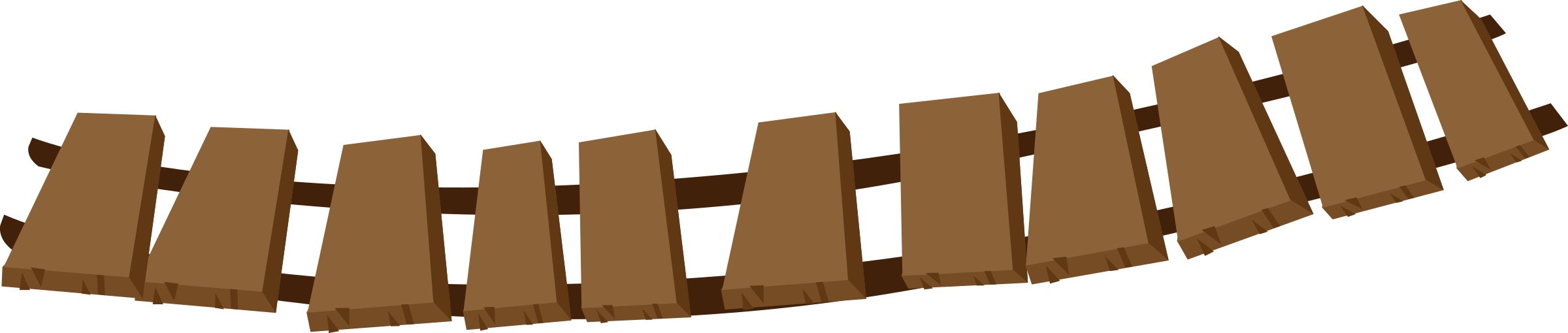 Bridge Png - Wooden Bridge Clip Art (2400x510), Png Download